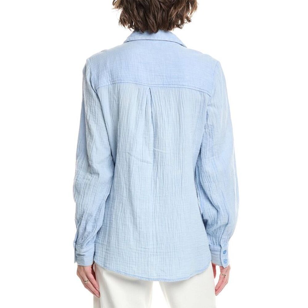 Nanette Nanette Lepore Womens Oversized Shirt, Blue - Picture 2 of 3